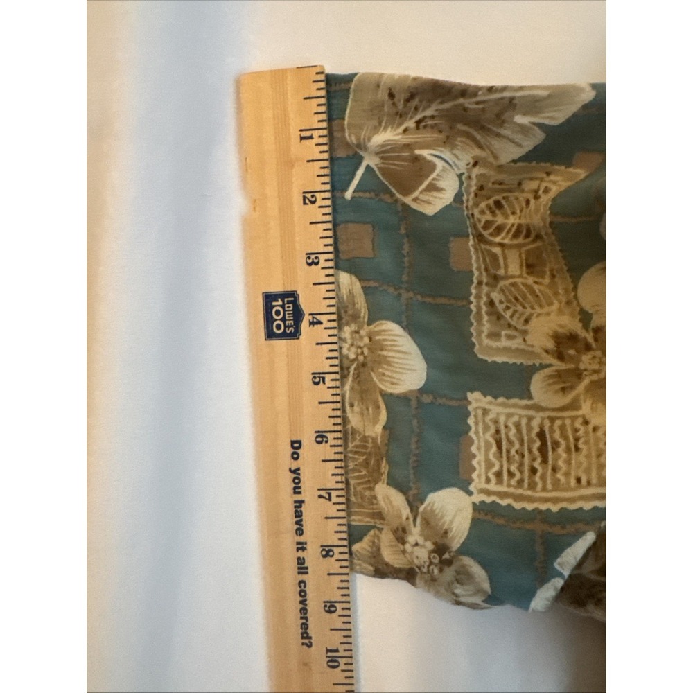 Vintage Pierre Cardin Men's Hawaiian  Button Beige Short Sleeve Pocket Shirt LRG - Picture 11 of 11